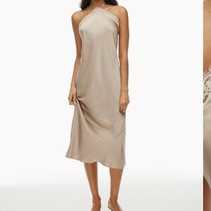 Elegant blue Halter Dress